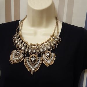 Gold tone necklace with